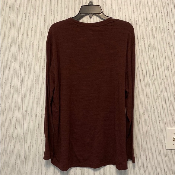 Athletic Works Men's XL T-shirt Long Sleeve Shirt Gray Dri works Maroon Color - Picture 4 of 7